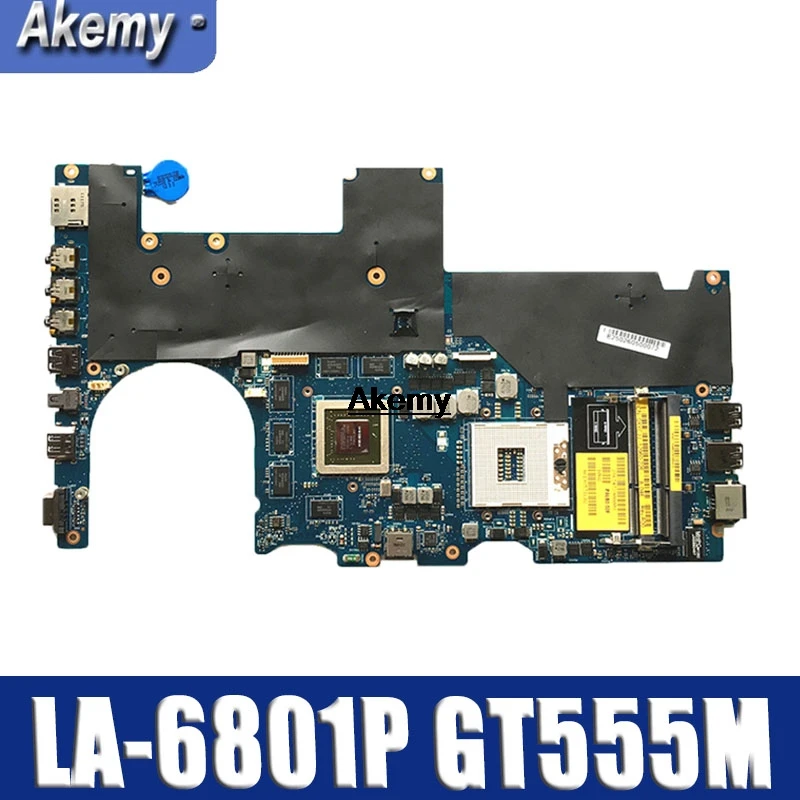 Для dell Alienware M14x R1 материнская плата P18G LA-6801P CN-0KNF1T 0KNF1T KNF1T GT555M GPU материнская плата для ноутбука протестированная работа
