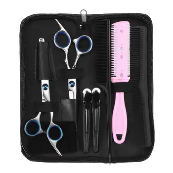 

9Pcs Professional Hairdressing Scissors Set Home Salon Barber Hair Cutting Scissors Thinning Shears Hair Comb Hairpins