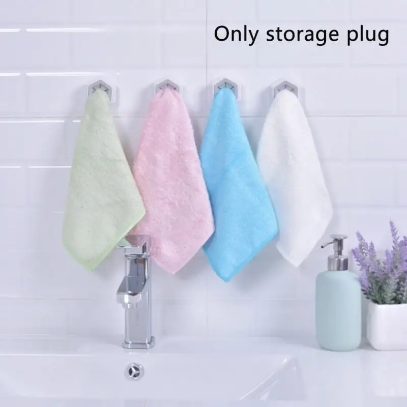 2/4/6Pcs Portable Wall Mounted Self Adhesive Kitchen Towel Clip Organizer Bathroom Dry Towel Holder Rag Plug Home Storage Item