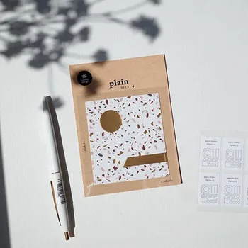 

2pcs/pack Korea sonia plain paper sticker set round strip scrap die cutting DIY embellishment cute stickers
