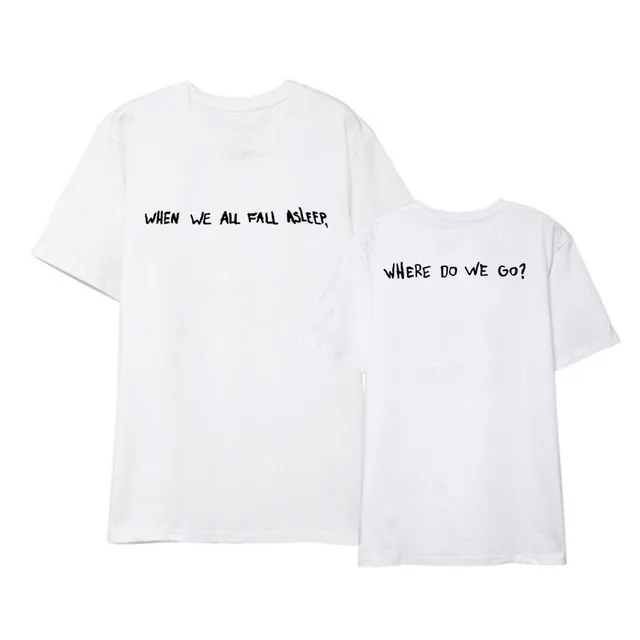 white - style 2 Billie Eilish, футболка для мужчин и женщин, хип-хоп, уличная одежда, повседневная, розовая, красная, короткий рукав, крутая футболка, забавный рисунок, футболки для подростков, топы - Цвет: white - style 2