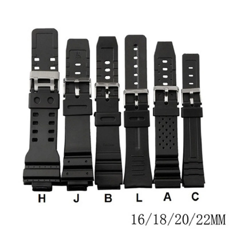 casio collection black rubber strap