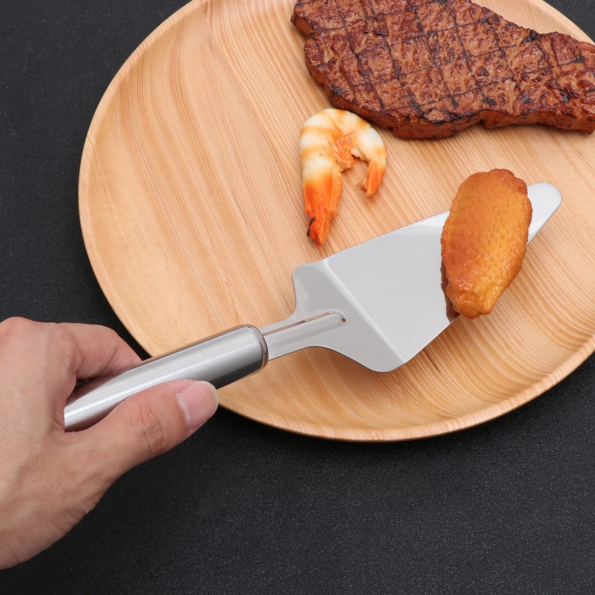 

Stainless Steel Cheese Pizza Shovel Kitchen Scraper Steak Peel Cake Holder Shifter Devider Food Serving Baking Tool Utensils