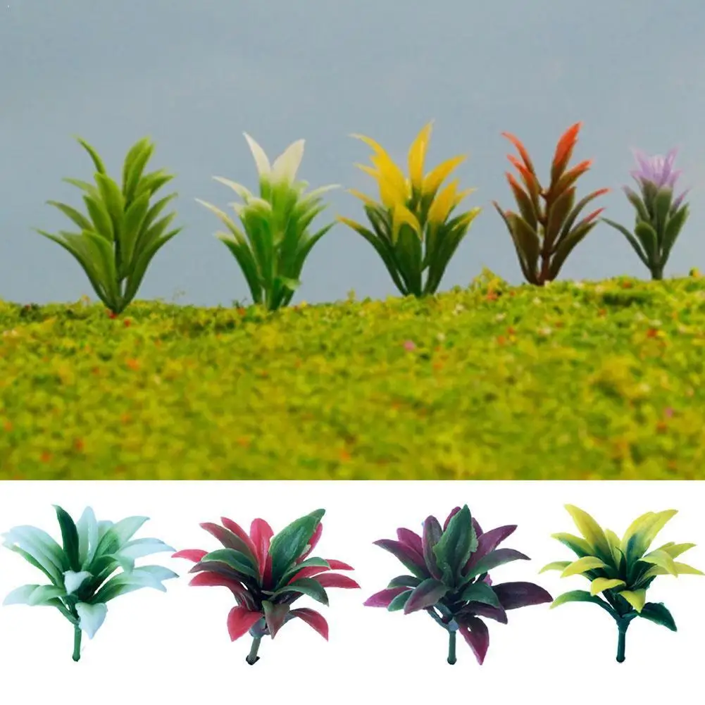 

Scale Mix Colors Model Trains Layout Railway Building Handmade Table Garden Plastic Sand Plant Decoration Flowers DIY Mater Y1U2