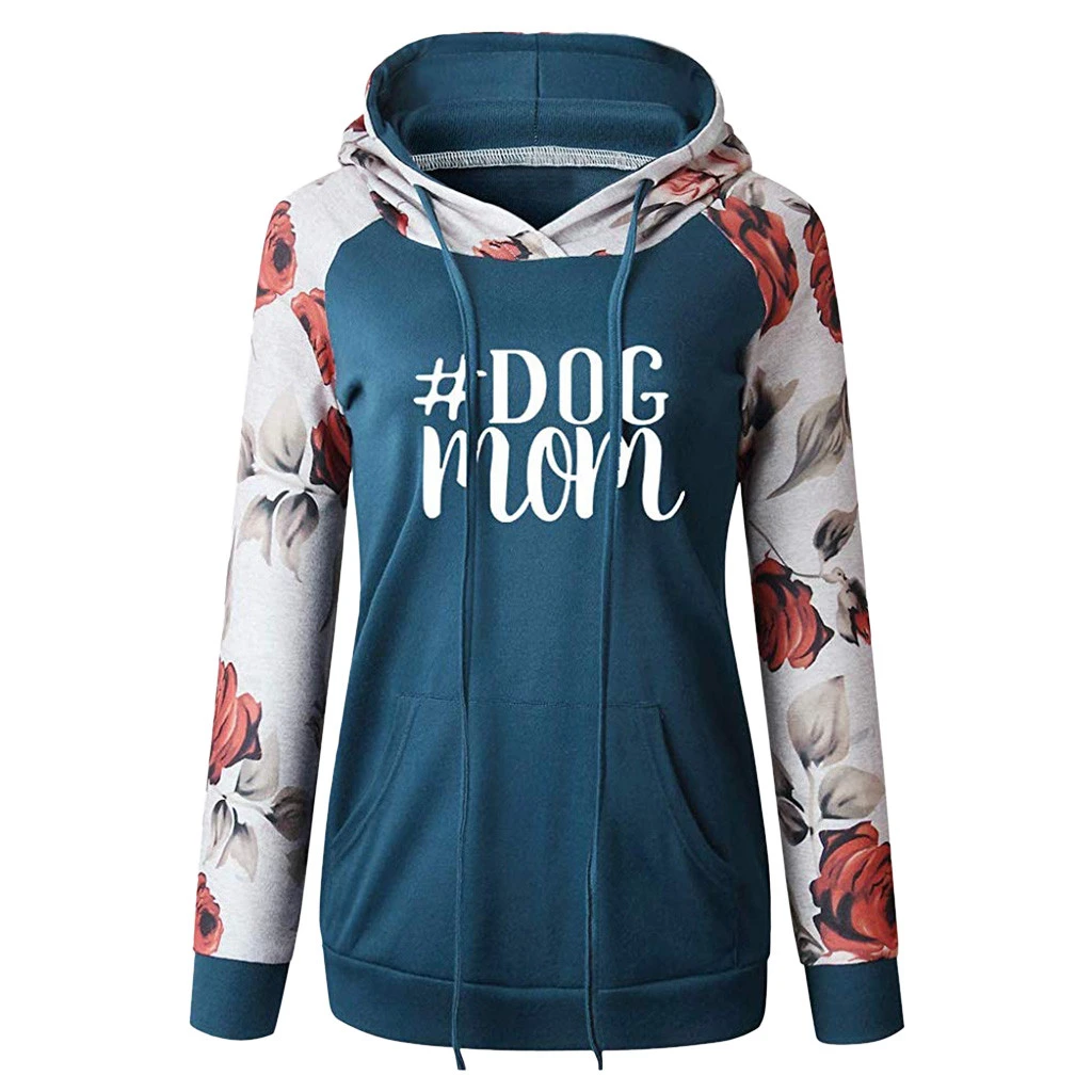 pullover floral print hoodie