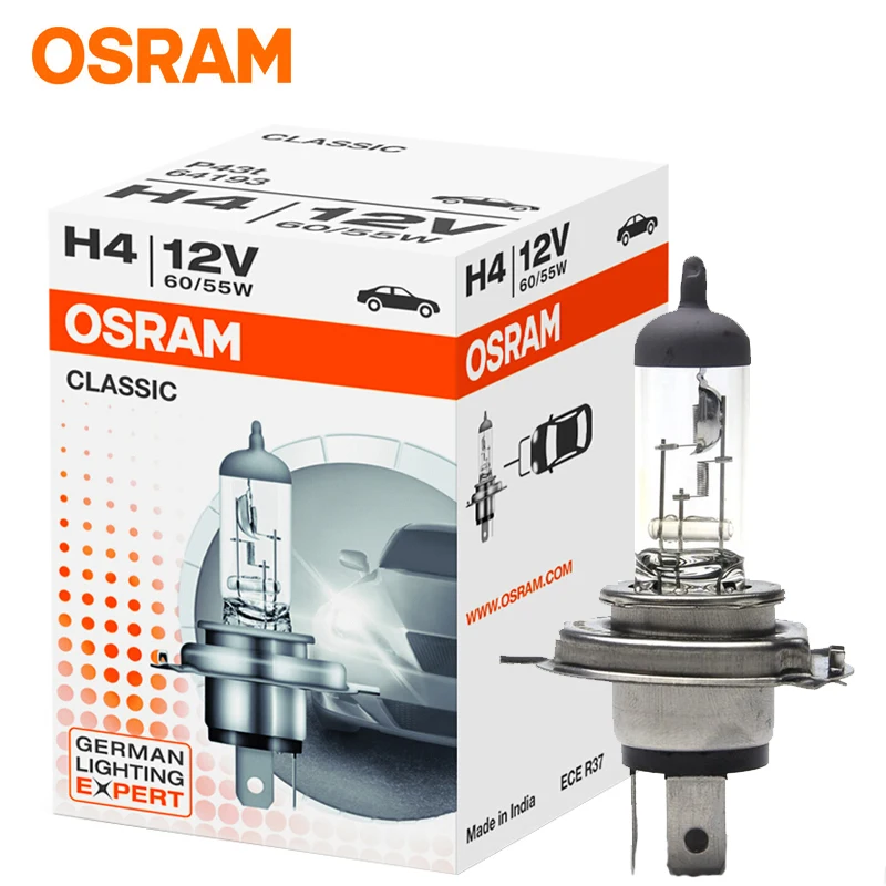 OSRAM h7 галогенная h4 h1 h3 h11 HB3 HB4 55 Вт Автомобильная фара Лампа Белая для passat peugeot 307 honda