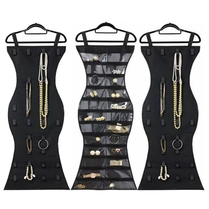 24 кармана и 16 застежек на липучке двухсторонние Висячие ювелирные изделия