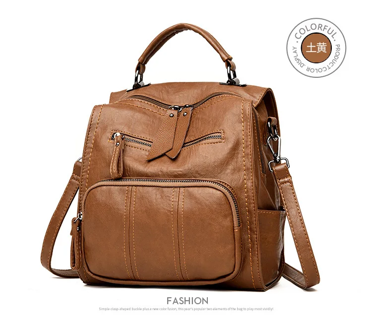 Mochila Mujer Cuero Marca De Lujo, роскошный рюкзак, женская сумка, дизайнерский бренд, Известный Рюкзак, женский, мягкий, из искусственной кожи, Sac A Dos Femme