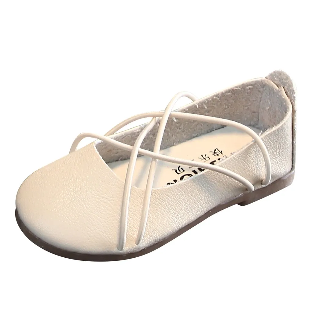 Модные осенние детские однотонные туфли принцессы с перекрестными ремешками для маленьких девочек; Sapato Infantil; обувь для девочек