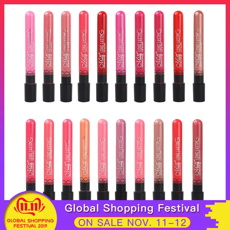 

Menow Lipgloss Matte Long Lasting Lip Gloss Moisturizer Sexy Lipstick Waterproof Beauty Liquid Lipstick Tint Cosmetic 38 Colors
