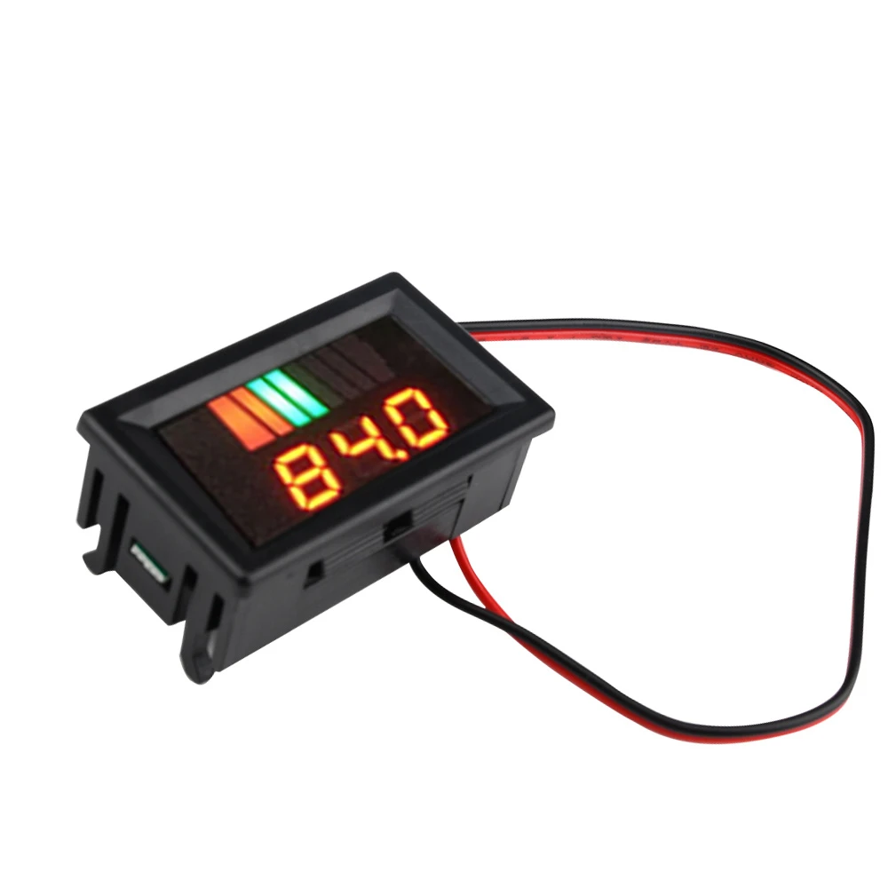 Indicador nivel de de batería de coche, medidor de capacidad con voltímetro Digital LED, 12V, 24V, 48V, 60V, 72V|Testers de baterías| - AliExpress