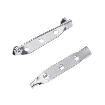 

100PCS Iron Tone Safety Brooch Back Safety Catch Bar Pins 20/25MM Brooch Back Safety Catch Bar Pins Jewelry Findings Accessories