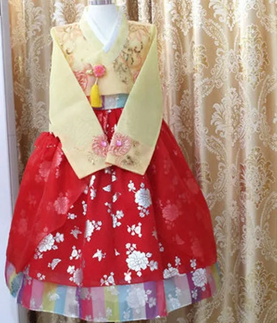style3 Корейский ханбок; одежда для сцены для девочек; корейский импортный модный костюм из ткани; популярная милая и милая детская одежда розового цвета - Цвет: style3