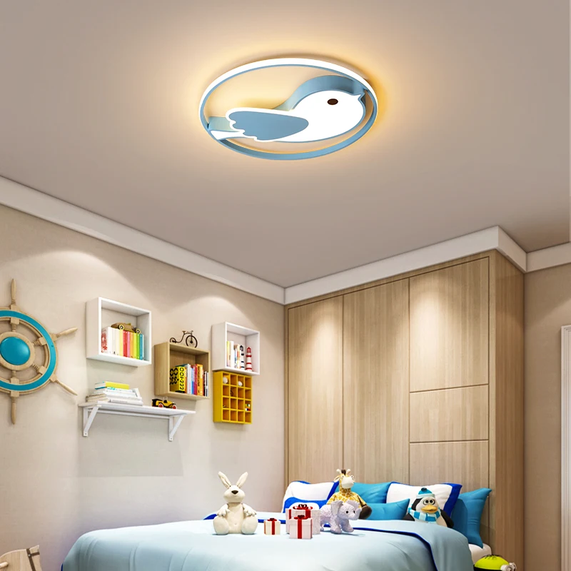 Verllas современный светодиодный потолочный светильник для детей, мальчиков и девочек, детская спальня, мультфильм, розовый синий потолочный