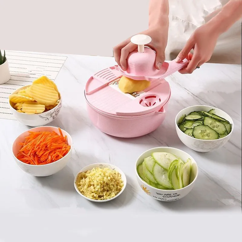 

12 In 1 PP Multislicer Fruit Vegetable Slicer Peeler Grater Household Goods Creative Kitchen Gadgets Tools Accessories Supplies