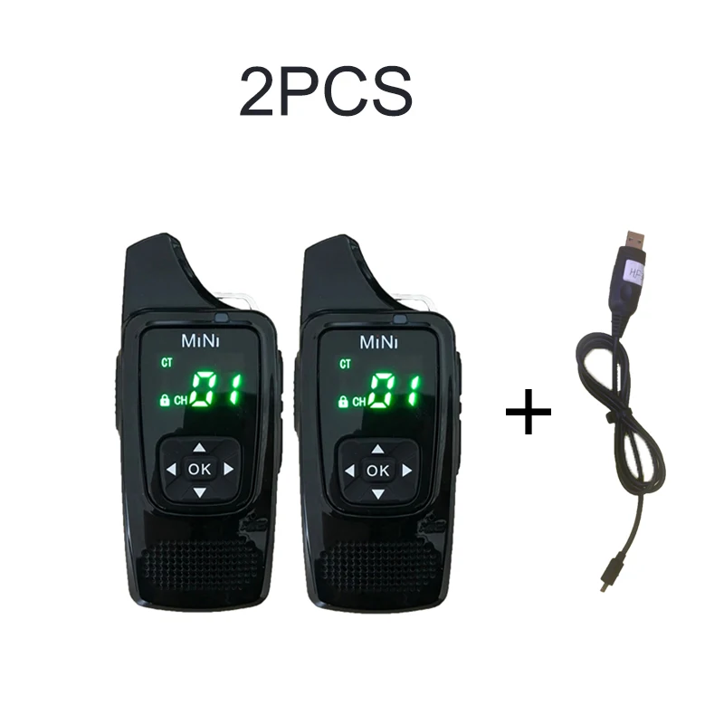 2PCS HF 3A мини рации UHF 400-470mhz VOX радиостанция HF трансивер микро радио коммуникатор рация с наушником - Цвет: 2PCS