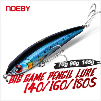 Noeby-Stickbait 낚시 미끼, 바다 참치 낚시용 인공 하드 미끼, 싱킹 펜슬 미끼, 14cm 70g, 16cm 98g, 18cm 145g