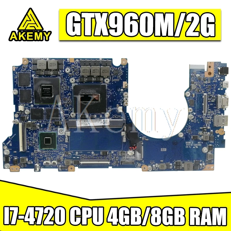 N501JW G501JW материнская плата для For Asus UX501JW UX501J N501J G501J ноутбука основная GTX960M/2G I7
