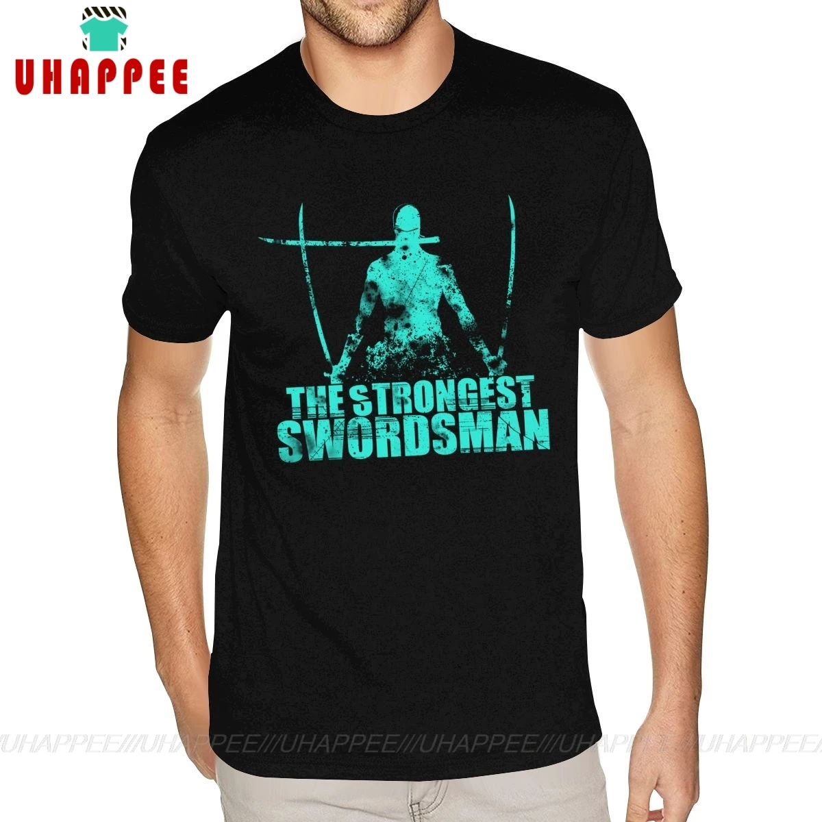 Персонализированная футболка Zoro Swordsman Мужская из хлопка с короткими рукавами на