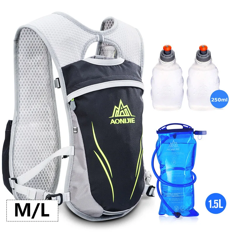 E885 Set H AONIJIE E885 гидратация рюкзак сумка Жилет Жгут для 1.5L водный Пузырь походный Кемпинг бег марафон гонки спорт 5.5L - Цвет: E885 Set H