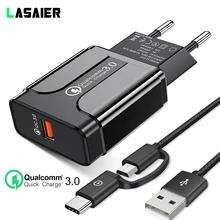 18 Вт Быстрая зарядка 3,0 Qualcomm QC 3,0 4,0 быстрое зарядное устройство USB портативный зарядный мобильный кабель для зарядки телефона для iPhone samsung Xiaomi