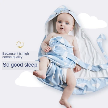 

Baby Blankets Cartoon Blanket Infant Stroller Hooded Blankets Quilt Newborn Cotton Swaddle Swaddling Baby Wrap Winter or Summer