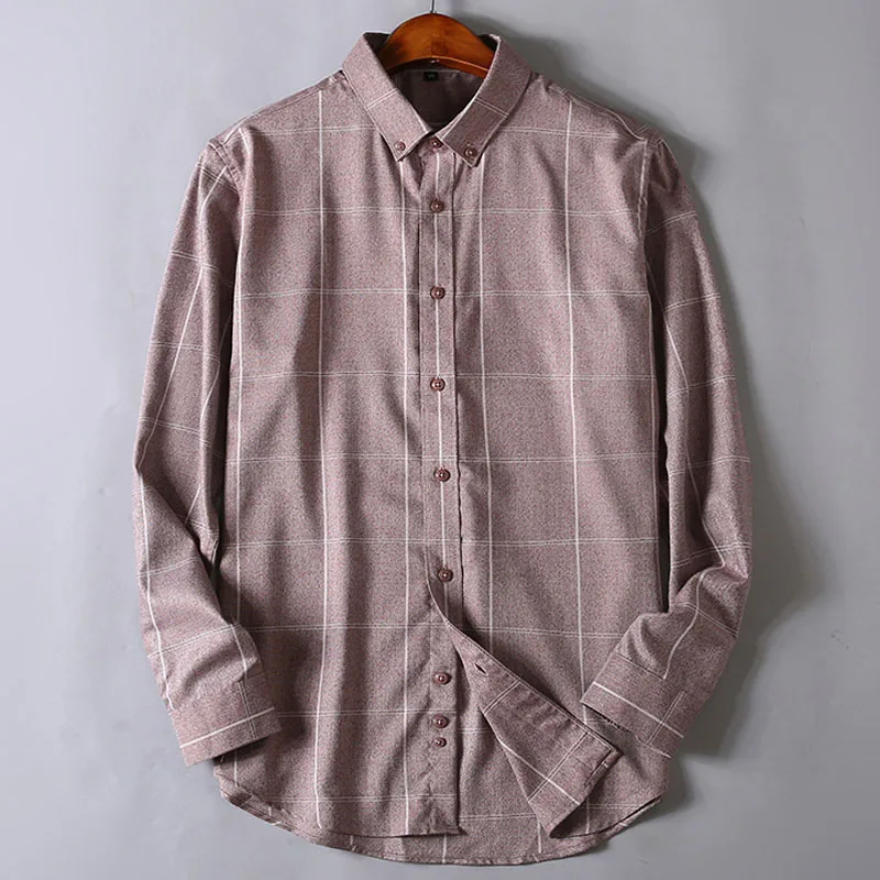 Весна Осень полосатая Мужская рубашка 5XL 6XL 7XL 8XL бюст 146 см длинный рукав плюс размер Мужская рубашка 3 цвета