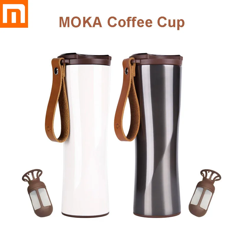  Xiaomi Kiss Kiss Fish Slim Smart Coffee Cup 430ml OLED Temperature Screen Protable Stainless Steel  - 32853562300