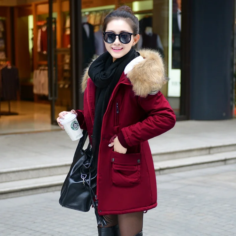 Женские парки зимние женские куртки с длинными рукавами и карманами на молнии Верхняя одежда