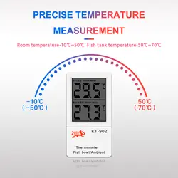 2 в 1 Многофункциональный цифровой рептилий животных рыб аквариума воды термометр Крытый температура тестер KT-902