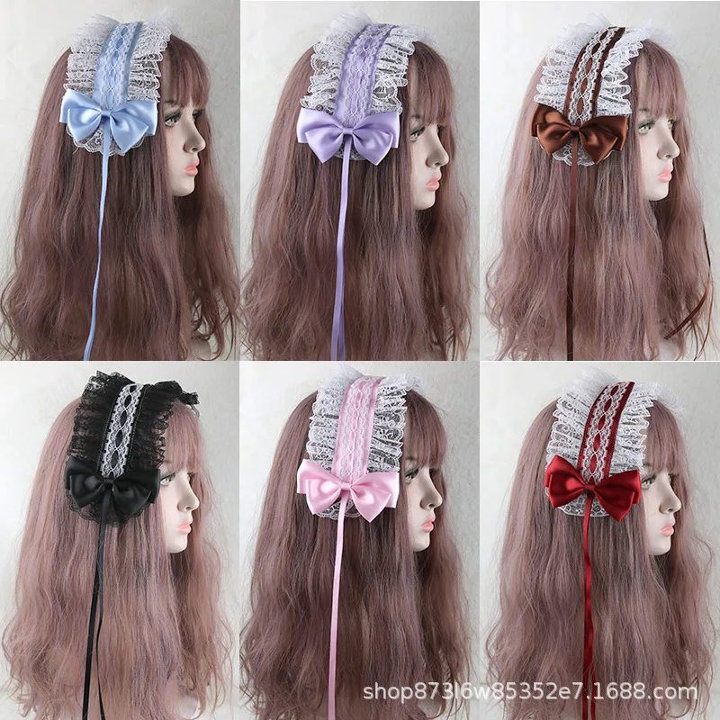 

Japanese Style Lolita White Lace Headband Hair Band Fairy Hair Band Easy Matching Cute Girl Lolita Gadget Hair Accessories KC