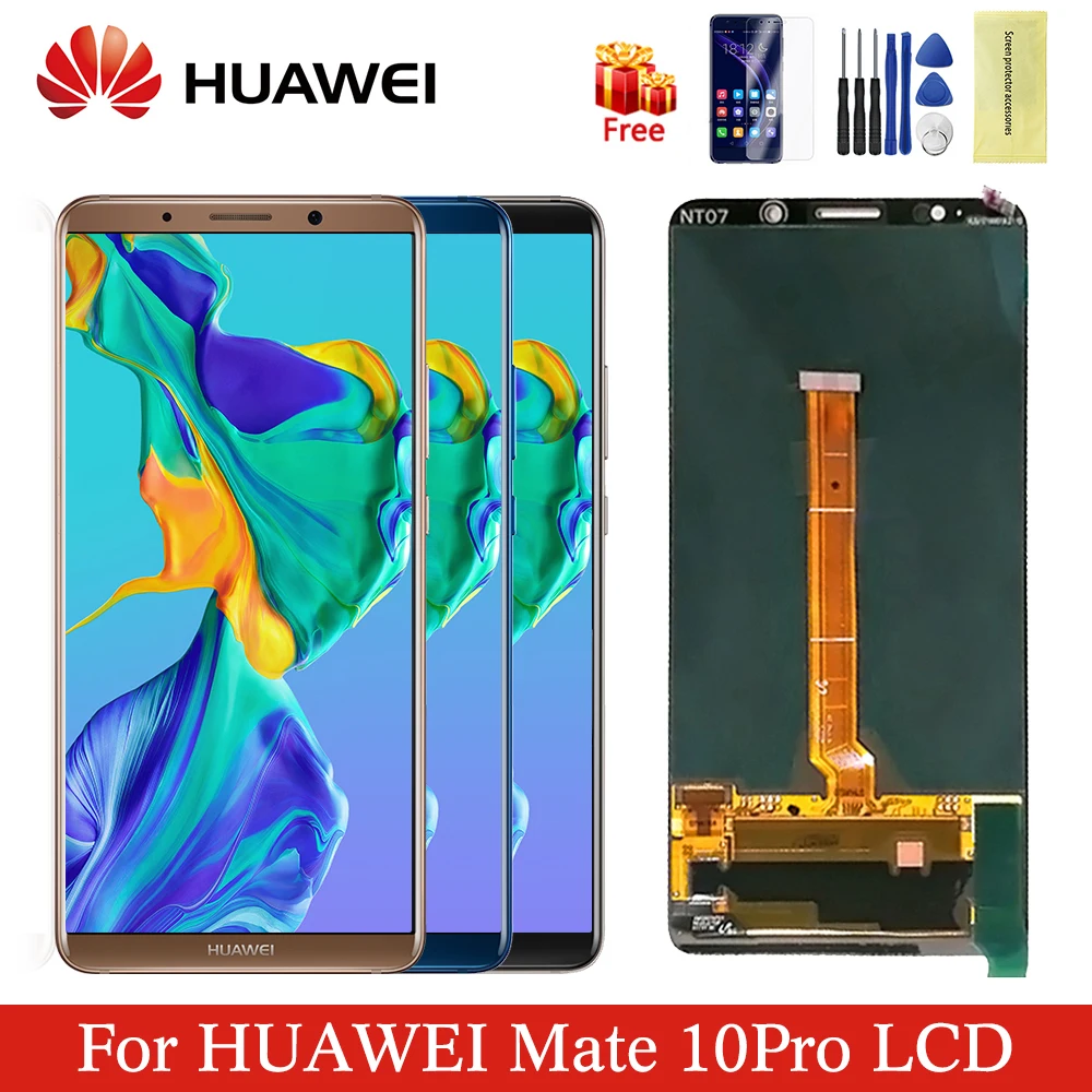 Протестированный OLED экран для 6," huawei mate 10 Pro mate 10 Pro ЖК-дисплей+ сенсорная панель дигитайзер сборка Замена