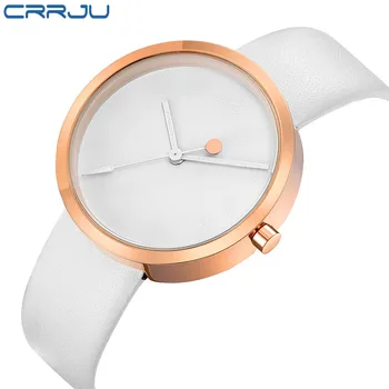 

2019 CRRJU Quartz Lady Watches Antique Square Leather Dress Brand Women Luxury Wrist Women watch Relogio Feminino Montre