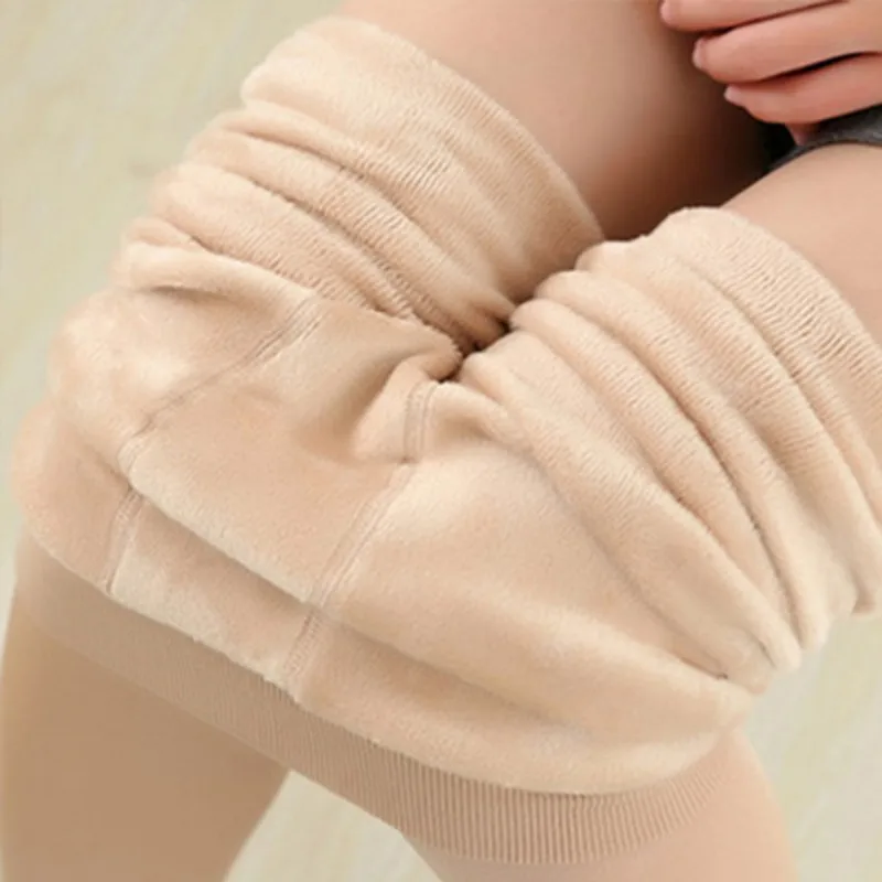 

Women's Autumn Winter High Elasticity Leggings High Quality Warm Solid Color Leggings Thicken Fleece Ankle-length Pants Rk #E