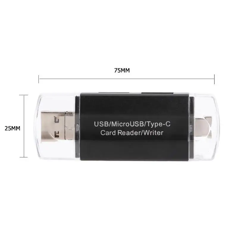 Тип C и Micro USB и USB OTG кардридер USB2.0 УДЛИНИТЕЛЬ-переходник для телефона с поддержкой функции OTG