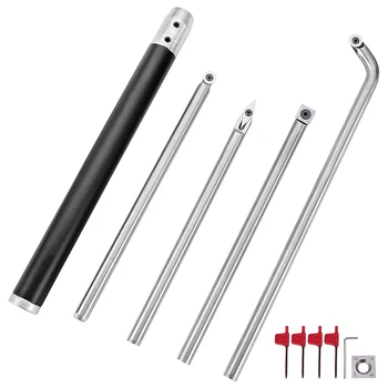 

Wood Turning Tools for Lathe, Carbide Lathe Tools with Diamond Shape, Round, with Handle Lathe Tools for Craft DIY