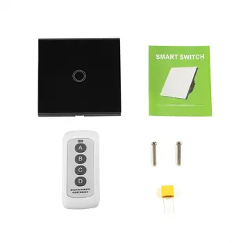 

1 Gang 1 Way LED Lamp Smart Light Wall Touch Switch Wireless Remote Control Switch Glass Panel For Smart Home EU/US/UK