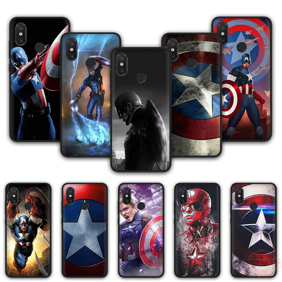 WEBBEDEPP US Shield Captain America Модный мягкий силиконовый чехол для телефона Xiaomi Mi 6 8 A2 Lite A1 F1 9