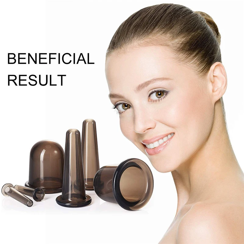 Face Body Pain Relief Massage Masajeador Ventouse Anti Cellulite Suction Cups Silicone Vacuum Cupping Cans 1PCS For Massage Massage Tool Vacuum Cupping Sets