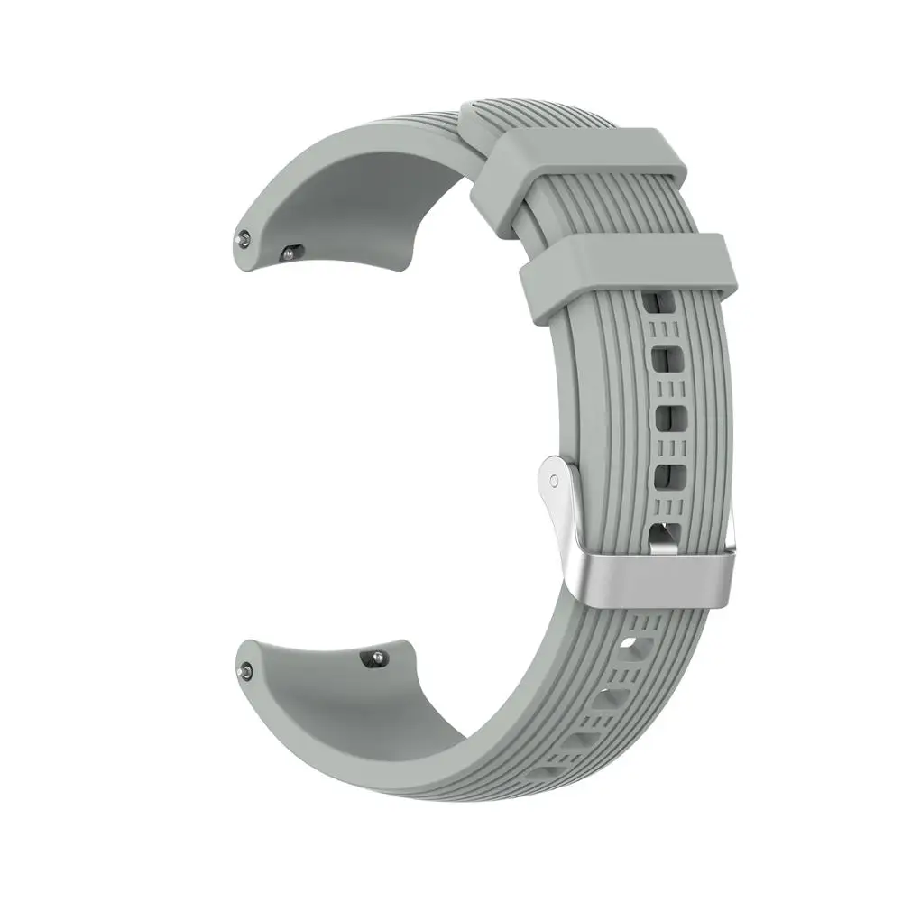 grey 22 мм 20 мм силиконовый спортивный ремешок для samsung Galaxy Watch 46 мм SM-R800 Amazfit ремешок Bip для Galaxy watch 42 мм регулируемый ремешок - Цвет ремешка: grey