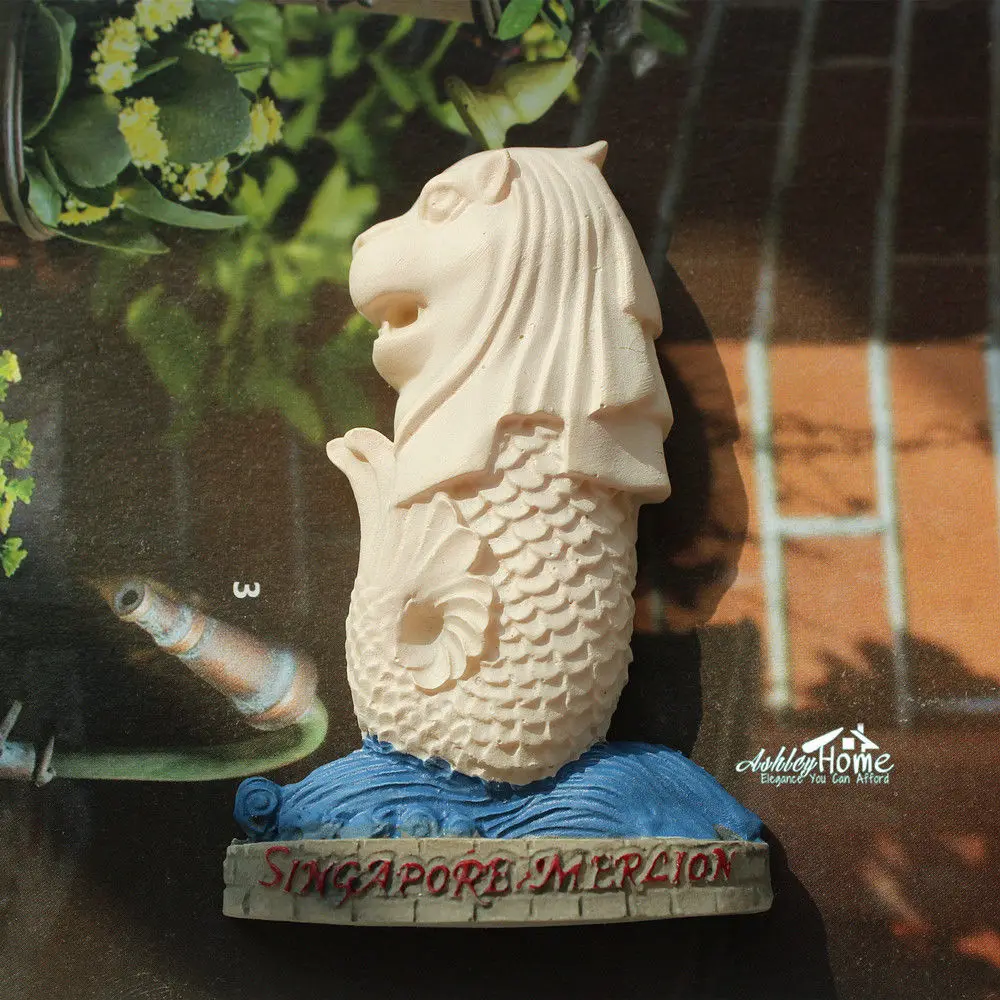 Сингапур Merlion парк туристический сувенир путешествия 3D Смола декоративный магнит для холодильника ремесло идея подарка