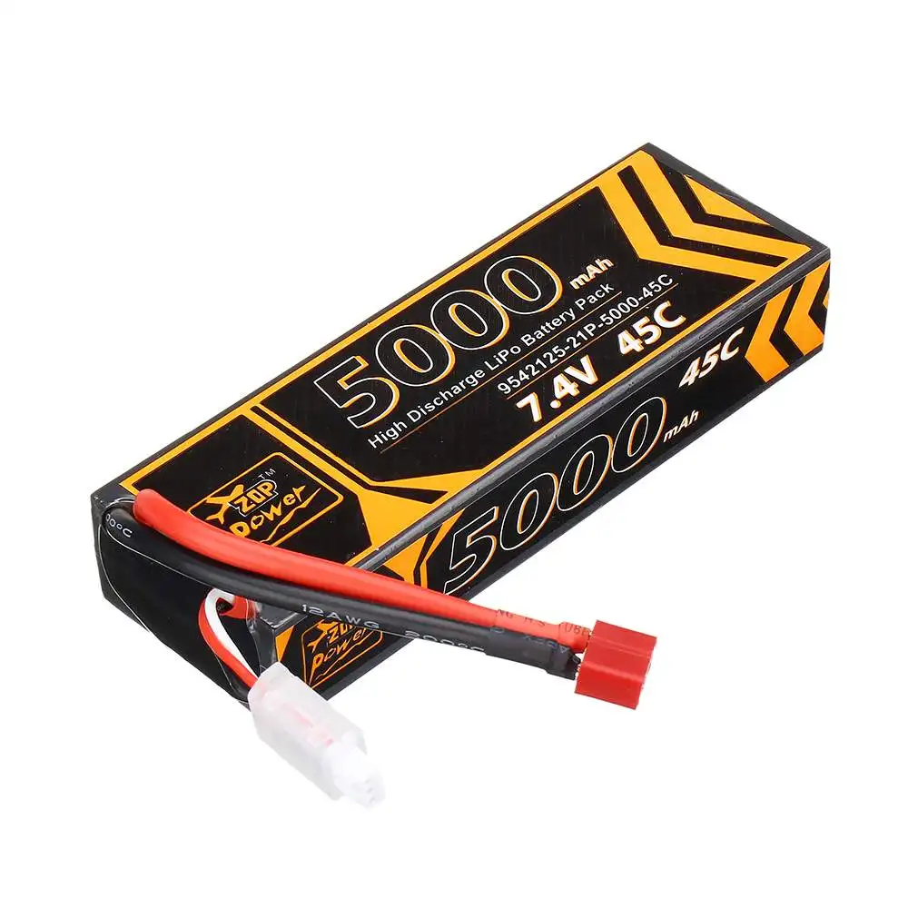 1/2/4 шт. оригинальный ZOP Мощность 7 4 V 5000 мА/ч 45C 2S Lipo Батарея Т образный разъем для 1/10
