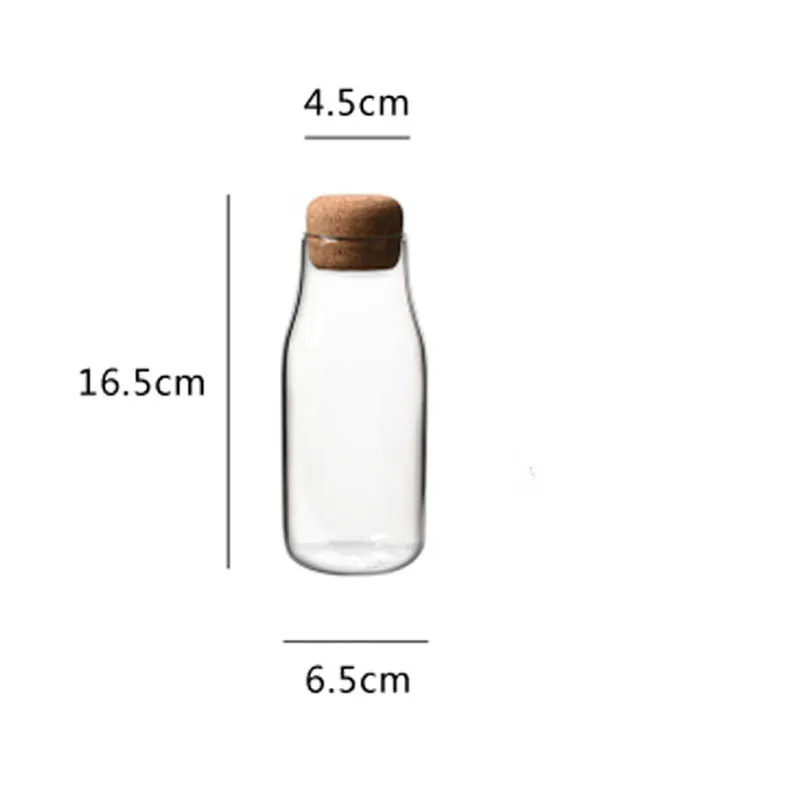 M 300ml Креативные кухонные бутылки для хранения специй сахар чай кофейный стакан контейнер герметичные контейнеры для чая приемные тканевые банки WF9161005 - Цвет: M 300ml