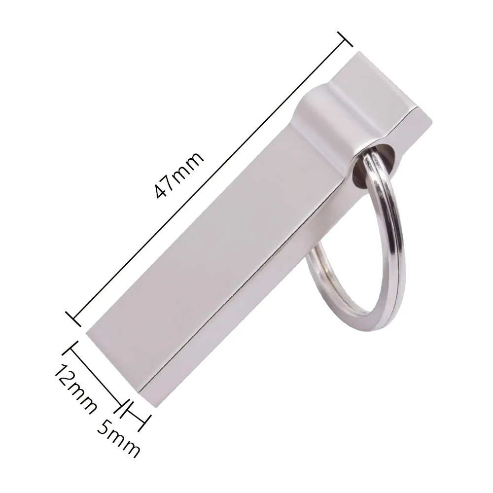 Usb флеш накопитель 50 шт./лот с логотипом на заказ металлический 4 ГБ 8 16 USB 2 0 32 64