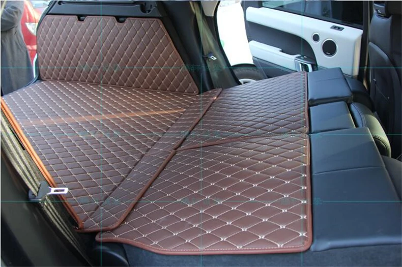  Cuir Tapis Coffre Voiture pour La-ND Ro-ver Ran-ge Ro-ver Sport  L494 (Typ LW) 2018-2022, Arrière Bac de Coffre Doublure Antidérapant  Cargaison Intérieur Tapis,C/Blue