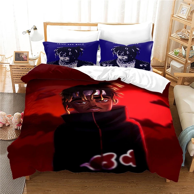 Juice Wrld 3D Bedding Set Print Duvet Cover Set with Pillowcases Home Textile Single Double Twin Full Queen King Size Bedclothes 3