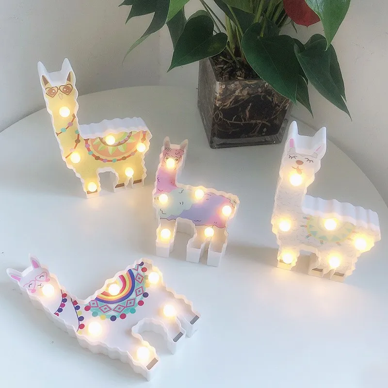 mushroom night light Llama Decor Toys for Kids Wall Decoration Night Lamp for Pregnant Woman, Kids, Baby Shower, Nursery, Battery Operated Nightlight night stand lamps