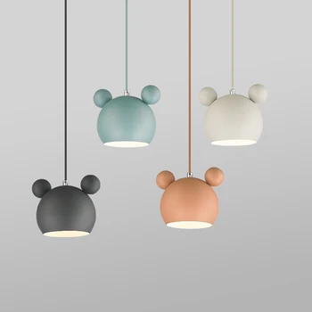 

Nordic Mickey Wall Lamp Bedroom Bedside Sconce Modern Lovely Wood Wall Light Fixtures Children's Room Study Luminaire Home Decor