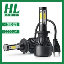 /HL/светодиодный фары для автомобилей H4 H7 H8 H11 HB3 HB4 12000LM 6500K 72 Вт 24 в 12 В H7 светодиодный комплект авто лампы H4 Фары для мотоцикла светодиодные лампы лампы для авто лед лампа противотуманные фары птф