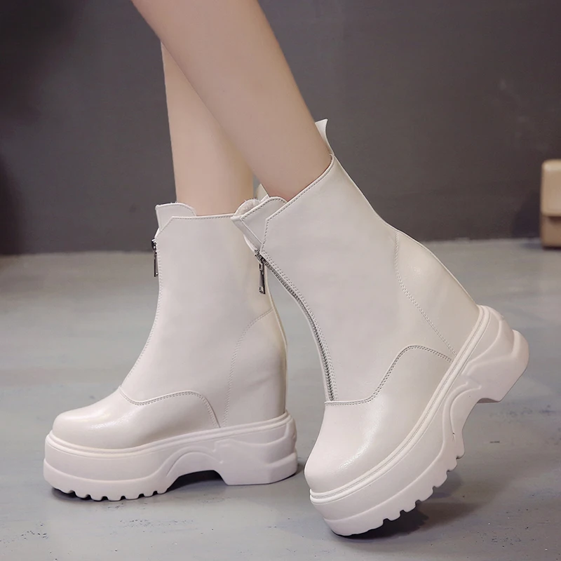 

Super High Heels Platform Shoes Women Casual Boots Comfortable Wedges Shoes Women Martin Boots Round Toe Ankle Boots for Women